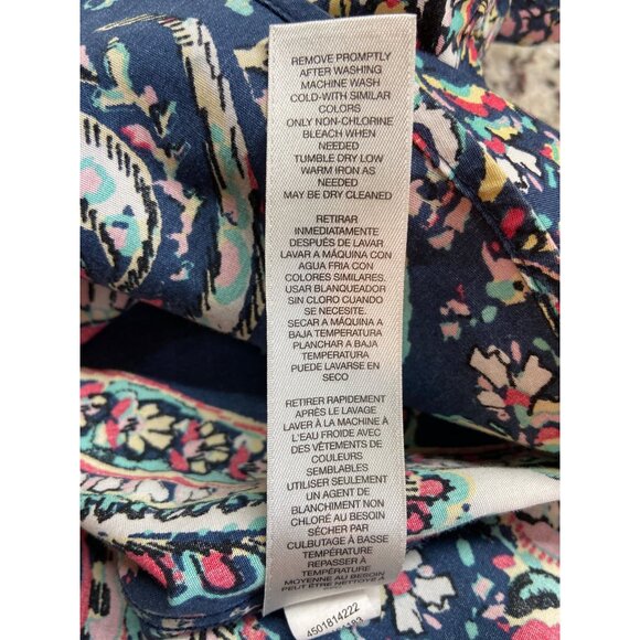 Chicos Womens Shirt Small Multicolor No-Iron Cotton Paisley Button-Up Boho Retro - Picture 5 of 11